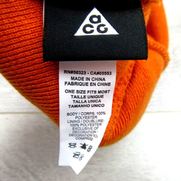 Nike ACG Beanie Campfire Orange One Size Fit Hiking Running NEW - Picture 8 of 9